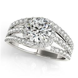 1 ctw Certified VS/SI Diamond Ring 18k White Gold - REF-114A2N