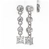 Image 3 : 2 ctw Princess Cut Diamond Designer Earrings 18K White Gold - REF-239F9M