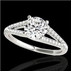 1.75 ctw Certified Diamond Solitaire Ring 10k White Gold - REF-354N5F
