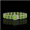 Image 1 : 17.4 ctw Peridot & Diamond Bracelet 14K White Gold - REF-245F5M