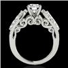 Image 2 : 2 ctw Certified Diamond Solitaire Ring 10k White Gold - REF-259G3W