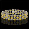 Image 1 : 12.7 ctw Fancy Citrine & Diamond Row Bracelet 10K White Gold - REF-209X3A