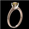 Image 3 : 1.06 ctw Certified Intense Yellow Diamond Engagment 10k Rose Gold - REF-163F2M