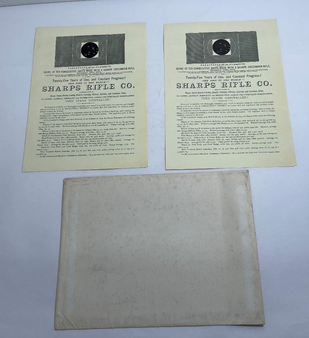 Lot of 2 Original Sharps Rifle Co. Catalog Flier