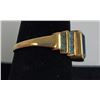 Image 3 : Mens 10k Yellow Gold and Topaz Ring Size 10