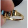 Image 4 : Mens 10k Yellow Gold and Topaz Ring Size 10