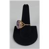 Image 2 : Russian Amethyst and 14k Yellow Gold Cocktail Ring