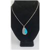 Image 2 : Navajo Sterling Silver and Turquoise Necklace