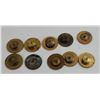 Image 2 : Lot of 10 Post WW1 Gilt Collar Discs