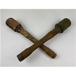 Pair of WW2 German Nazi Stick Grenades