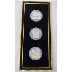 WEDGWOOD JASPERWARE 3 MEDALLIONS FRAMED #1504444