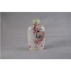 Chinese  painted  glass  snuff  bottle  with #1504483