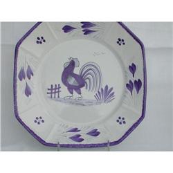 Quimper 8 sided large dinner plate #1504485