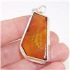 STERLING SILVER Estate BALTIC AMBER PENDANT WOW#1504570