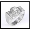 Image 1 : .65 CARATS DIAMOND RING OF HEAVY 18K WHITE GOLD#1504648