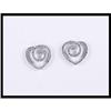 Image 1 : Diamond Heart Design 14K White Gold Earrings #1504663