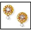 Image 1 : FANCY COLOR DIAMONDS 18K DIAMOND EARRINGS #1504669