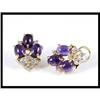 Image 1 : Colorful 18K Yellow Gold Amethyst and Diamond #1504671