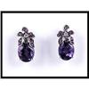 Image 1 : Unique 14K White Gold Amethyst, Diamond, and #1504673