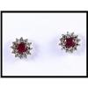Image 1 : Simple Ruby Diamond Earrings #1504685