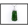 Image 1 : NICE 18K WHITE GOLD JADE AND DIAMOND PENDANT #1504696