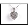 Image 1 : Platinum Heart Design Diamond Pendant. #1504714