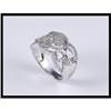 Image 1 : 18K White Gold Diamond Filigree Heart Design #1504736