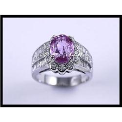 Extravagant 18K White Gold Pink Sapphire and #1504781