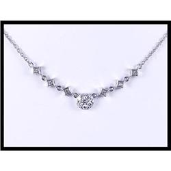 Elegant 14K white gold Diamond Necklace #1504809