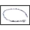 Image 1 : NICE 18K WHITE GOLD DIAMOND LINK BRACELET #1504826