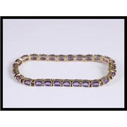 Outstanding 14K Yellow Gold Amethyst Link #1504832