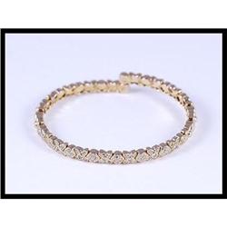 Irresistible 18K Rose Gold Diamond Bangle #1504835