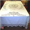 Image 1 : Unique Beautiful Vintage Linen Tablecloth #1504994