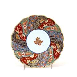 Old Japanese Imari Plate Tapestry w Chirography#1505043