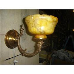 A pair of alabaster and bronze sconces #1505151