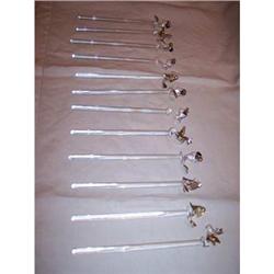 Glass Swizzle Sticks Made in USA Set Mythology #1516925