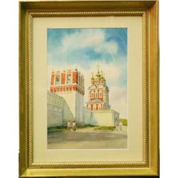 Watercolor of red building by Ourf #1516947