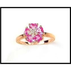 Pink Sapphire Diamond Ring(price was $695) #1517023