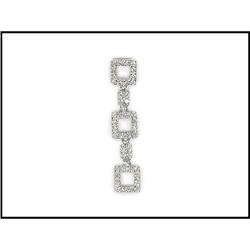 18K WHITE GOLD LONG PENDANT 43 DIAMONDS(was #1517040