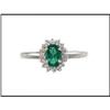 Image 1 : 18K WHITE GOLD EMERALD DIAMOND RING(was $575) #1517044