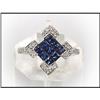 Image 1 : INVISIBLE SET SAPPHIRE DIAMOND RING WAS $800.00#1517045