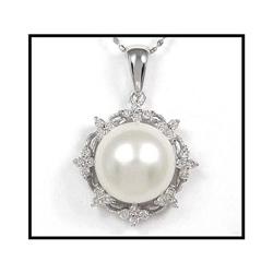 10.5MM MAGNIFICENT PEARL DAMOND PENDANT(was #1517047