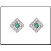 Image 1 : EMERALD DIAMOND EARRINGS WERE $475.00 #1517060