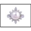 Image 1 : PEARL DIAMOND RING WITH FLAIR WAS $595.00 #1517061