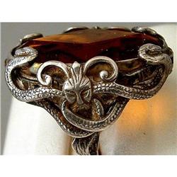 ART NOUVEAU SYMBOLIST SILVER RING #1517110