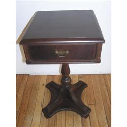 Victorian Mahogany Pedestal End Table #1517341