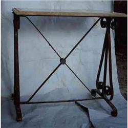 Antique Solid Wrought Iron Pastry Table Base #1517366