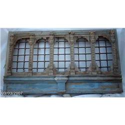 French Colonial Pine / Iron Antique Door  #1517367