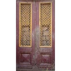 Antique Beech Pine Double Entry doors #1517375