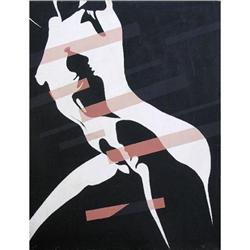 ORIG PAINTING ABSTRACT FEMALE FIGURES #1517395